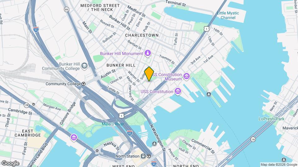 52 Park St, Unit 523 Map and Location Details