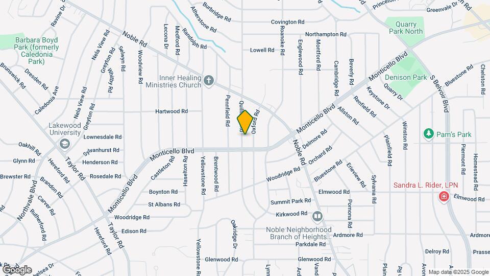 1071 Quilliams Rd Map and Location Details