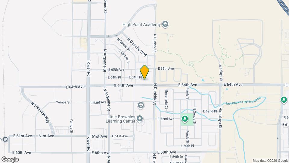 19177 E 64th Ave Map and Location Details