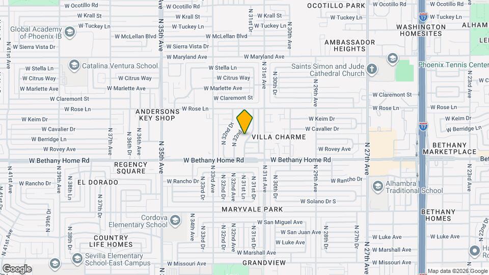 6036 N 31st Dr Map and Location Details