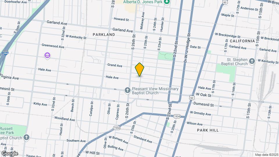 1134 S 25th St Map and Location Details