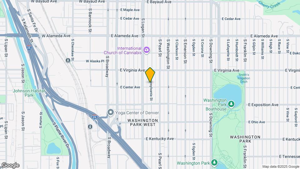 585 S Pennsylvania St Map and Location Details