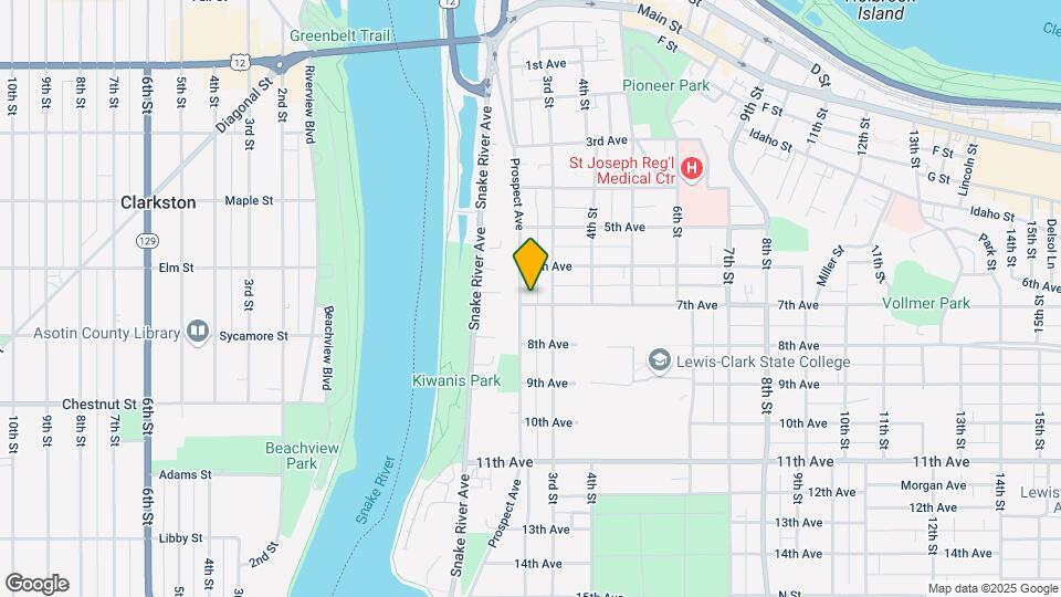 627 Prospect Ave Map and Location Details