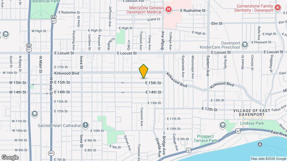 1012 E 15th St Mapa y Detalles de la Ubicación