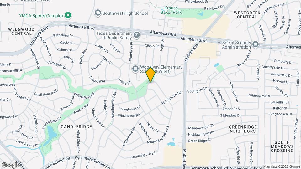 3809 Misty Meadow Dr Map and Location Details