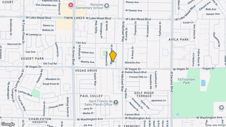 1609 Blue Mountain Dr Map and Location Details