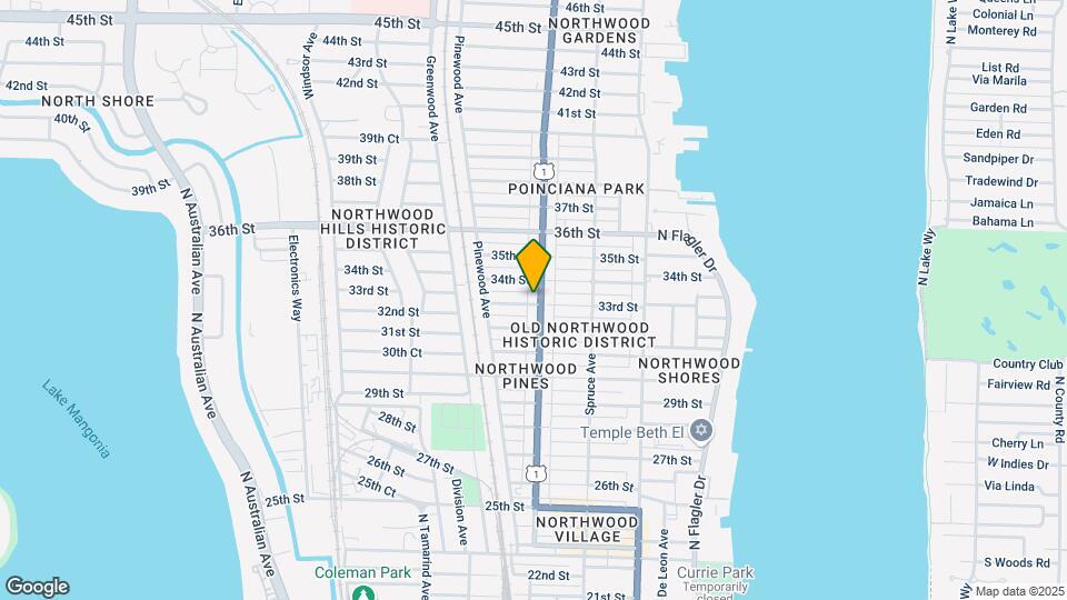 601 33rd St Map and Location Details