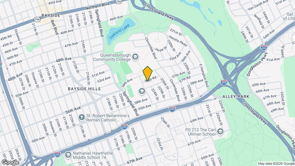 223-16 56th Rd Map and Location Details