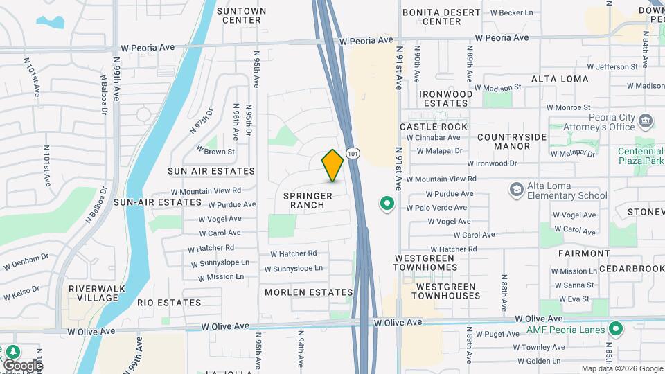 9243 W Mountain View Rd, Unit A-202A Mapa y Detalles de la Ubicación