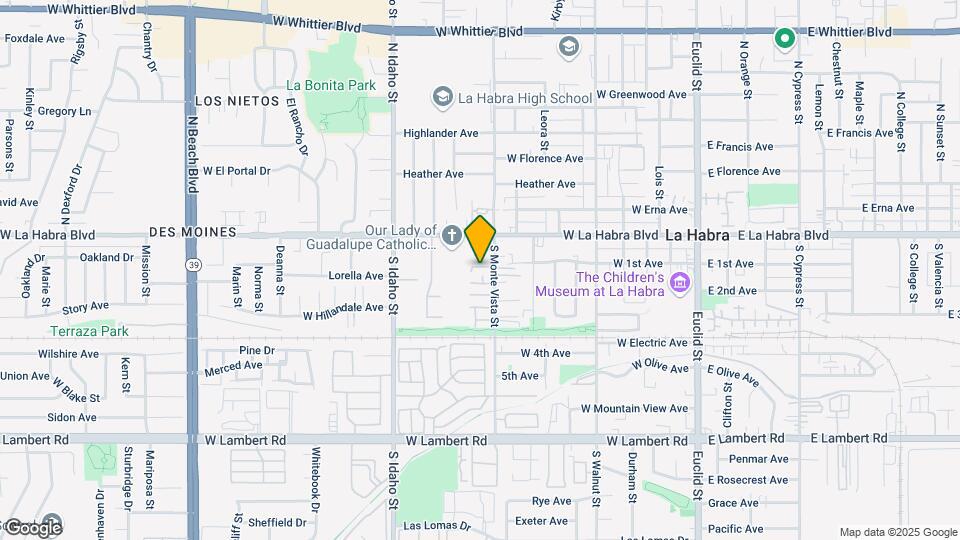 245 S Monte Vista St Map and Location Details