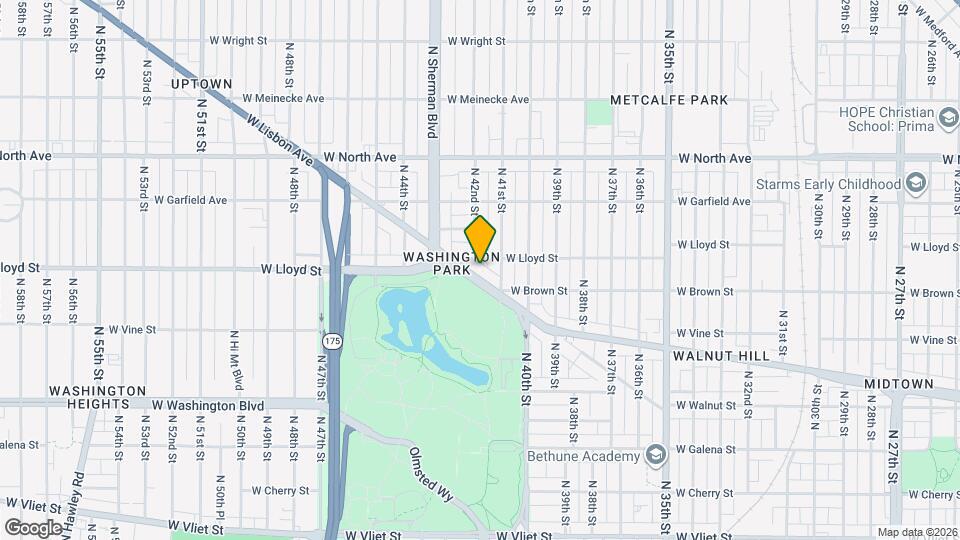 4142 W Lisbon Ave Map and Location Details