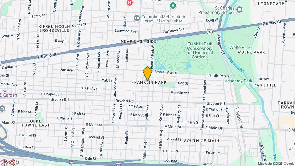 1485 Oak St Map and Location Details