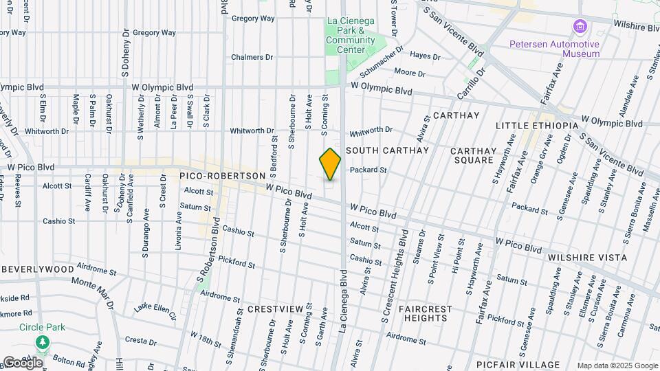 1246 S Corning St Map and Location Details