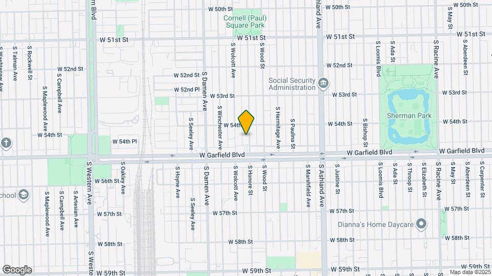 5424 S Honore St, Unit 1 Map and Location Details