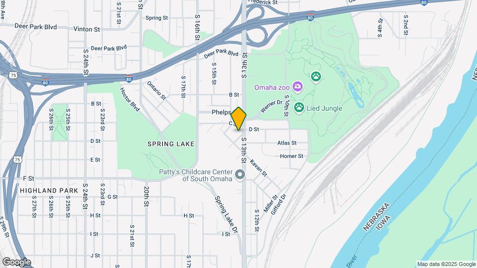 1308 Garfield St Map and Location Details