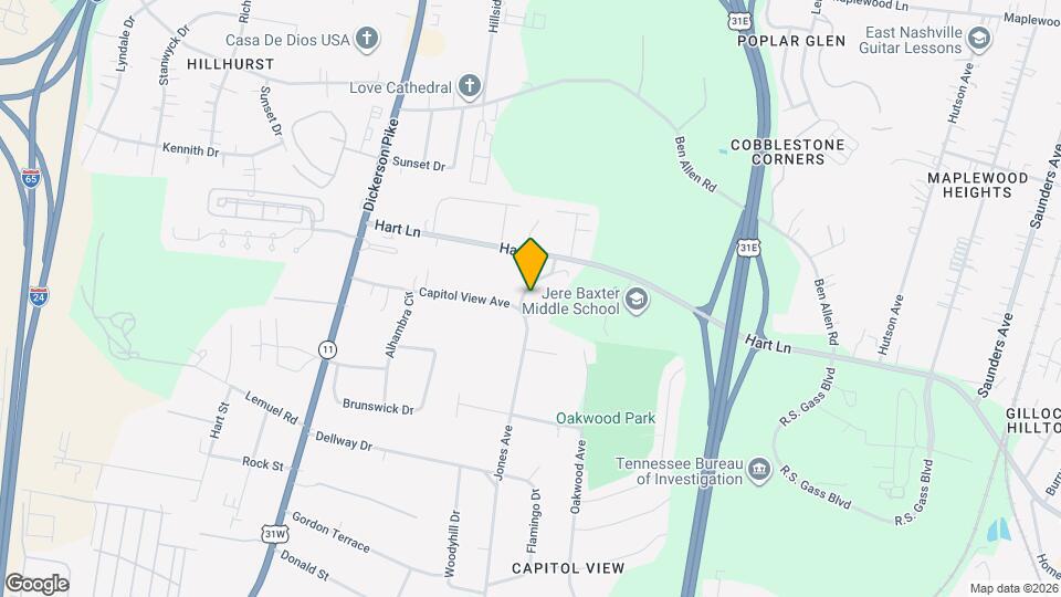 2829 Jones Ave Mapa y Detalles de la Ubicación