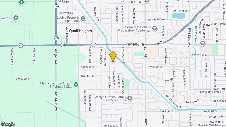 20370 SW 129th Pl Mapa y Detalles de la Ubicación