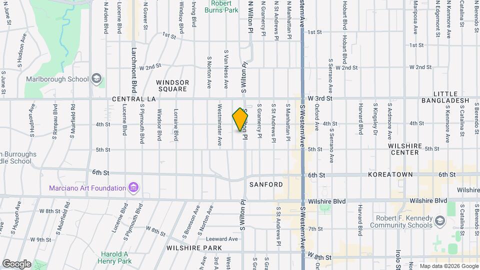 423 1/2 S Wilton Pl Map and Location Details