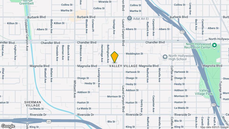 12147 Magnolia Blvd Map and Location Details
