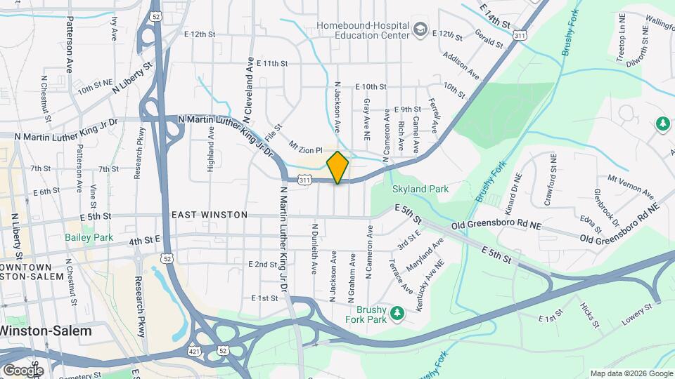 613 N Jackson Ave Map and Location Details