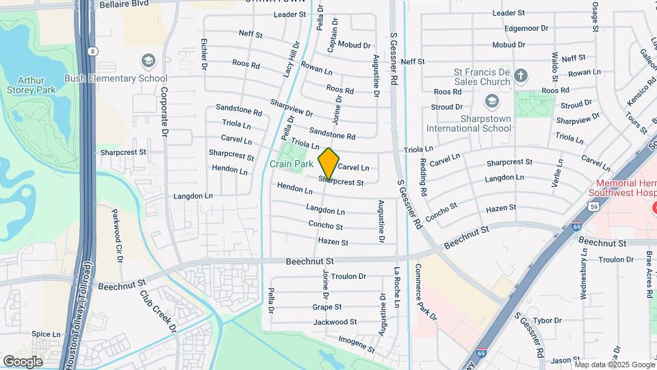 8927 Sharpcrest St Map and Location Details