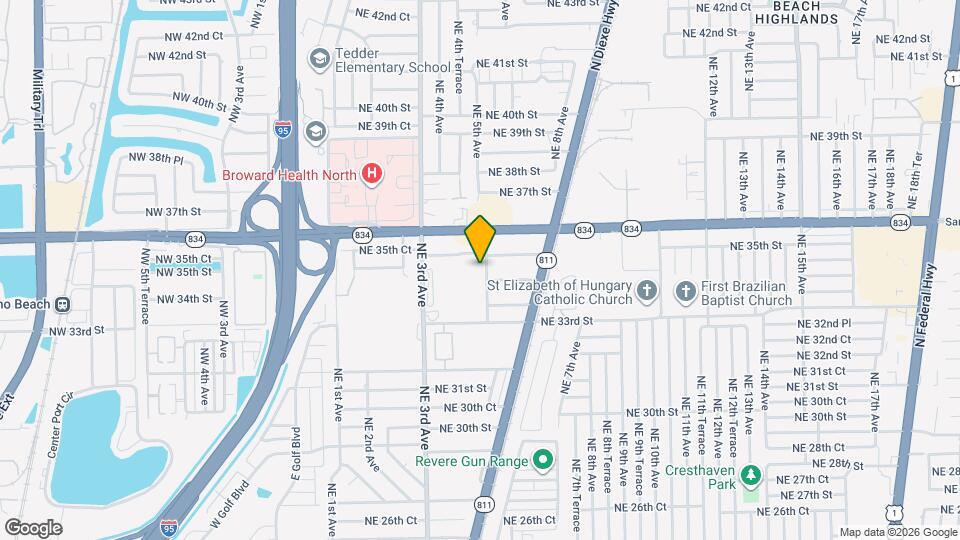 3421 NE 5th Ave Map and Location Details