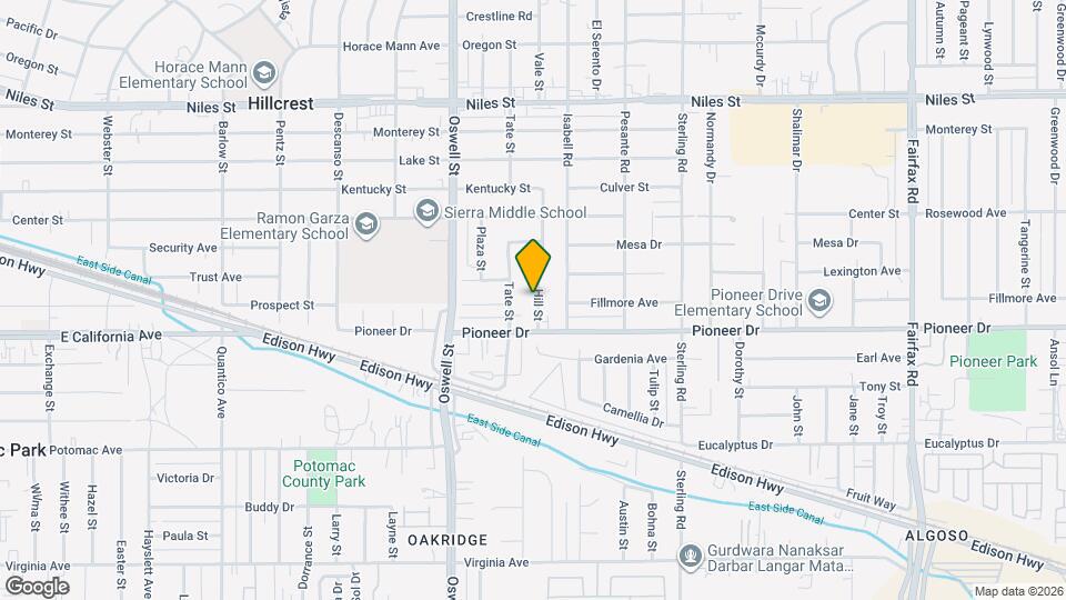 540 Hill St Map and Location Details