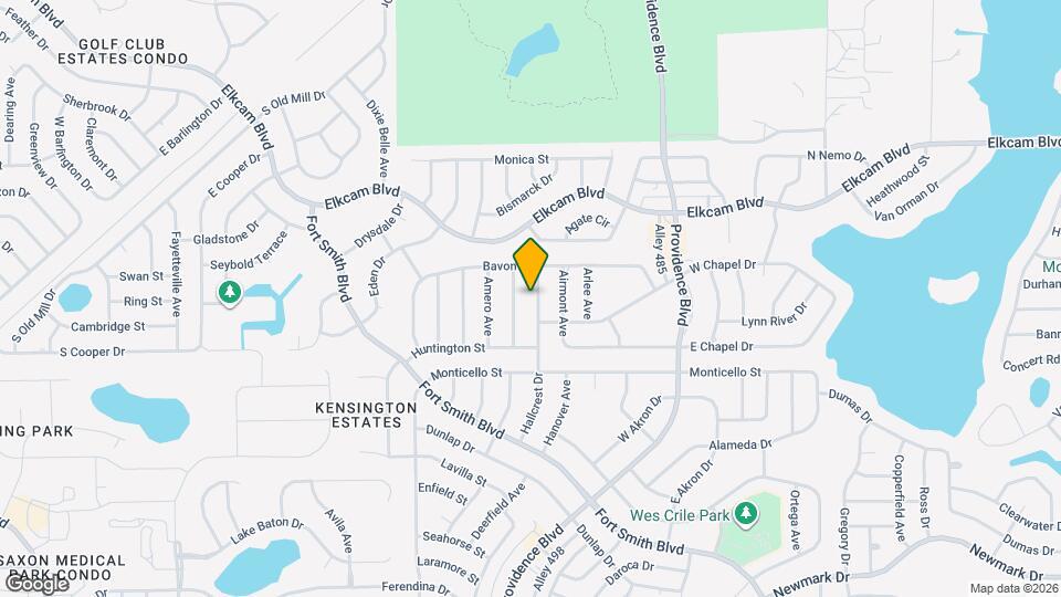 1820 Hallcrest Dr Map and Location Details