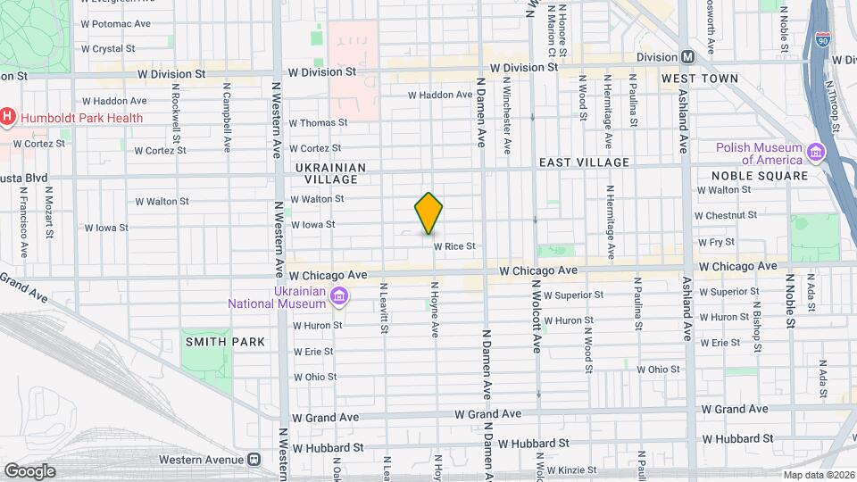 838 N Hoyne Ave Map and Location Details