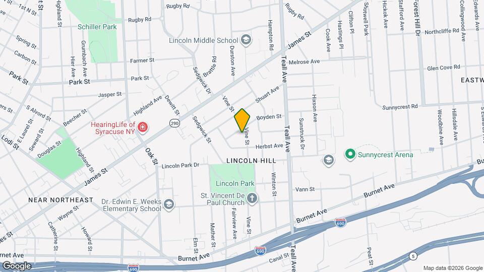 613 Vine St, Unit 2 Map and Location Details