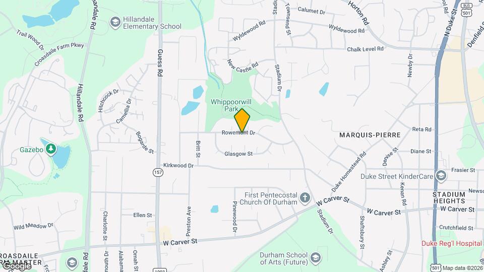 1607 Rowemont Dr Map and Location Details