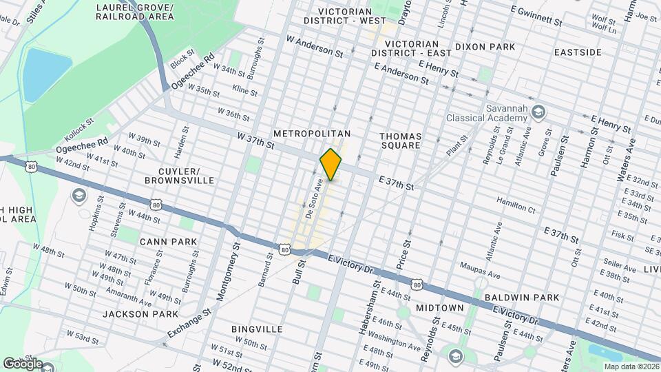 2206 Bull St, Unit Beautiful 2-BR/1-BA Victo Mapa y Detalles de la Ubicación