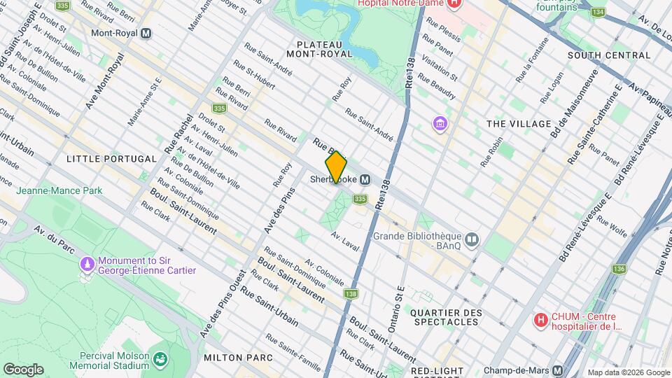 3620 Saint-Denis Rue Map and Location Details