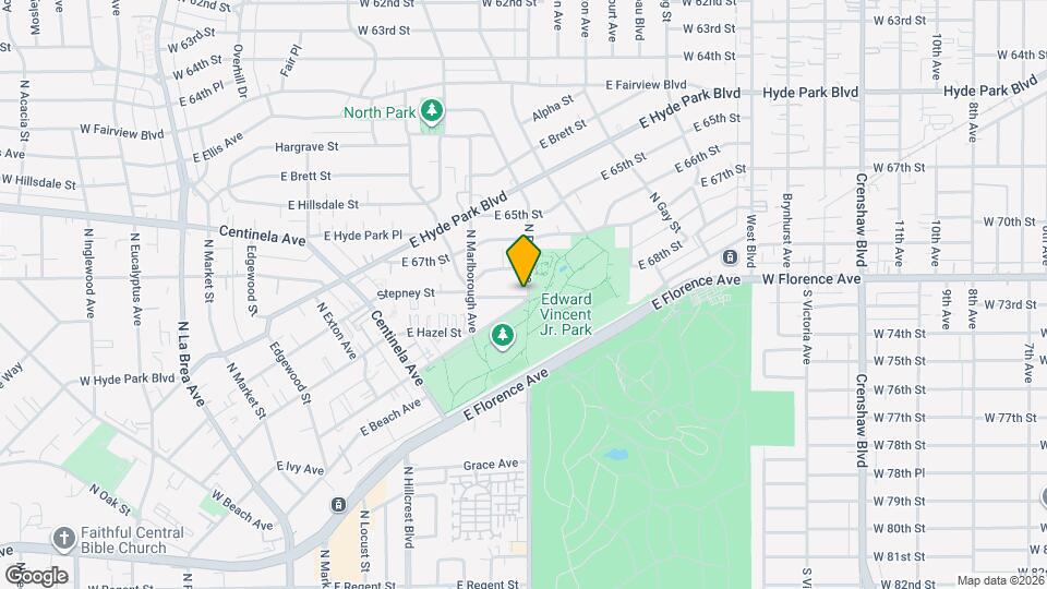 601 N Park Ave Map and Location Details