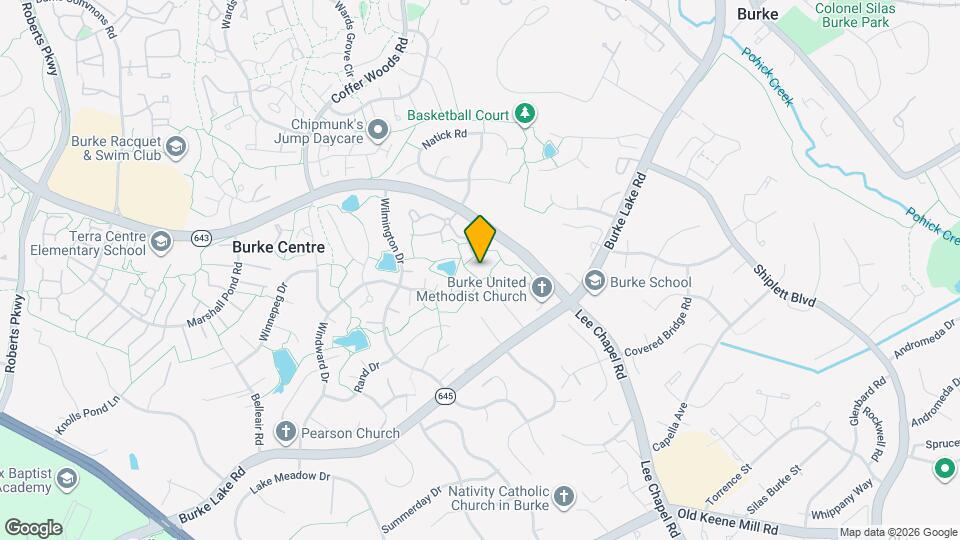 9801 Burke Pond Ln Map and Location Details