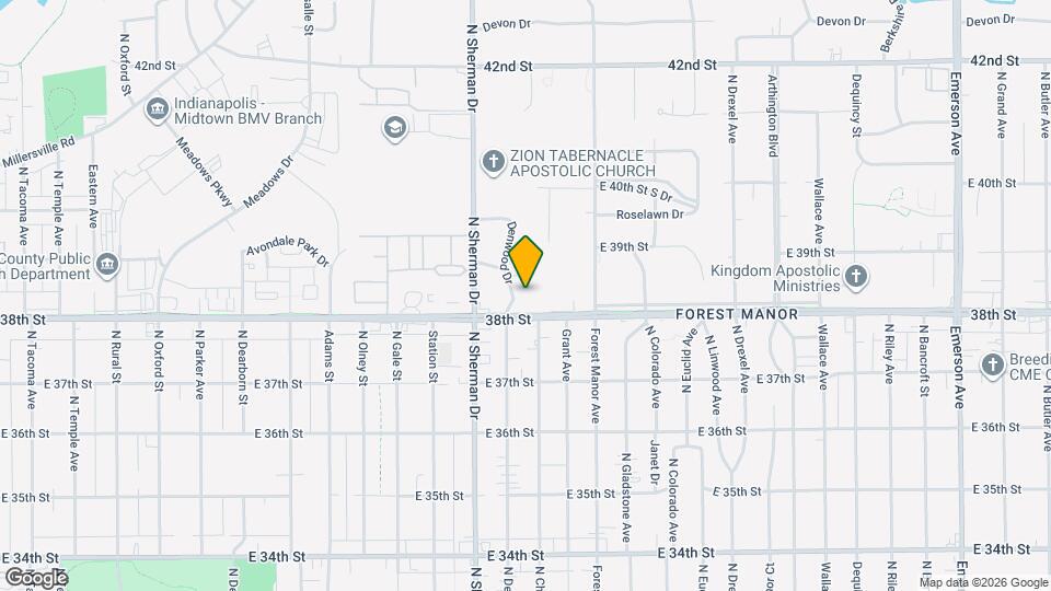 3807 Denwood Dr Map and Location Details