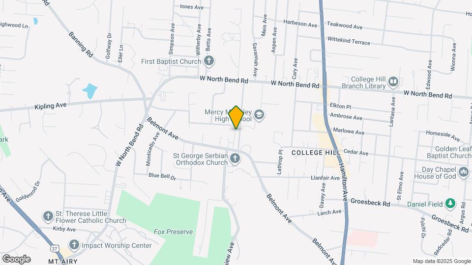 5933 Oakwood Ave Map and Location Details