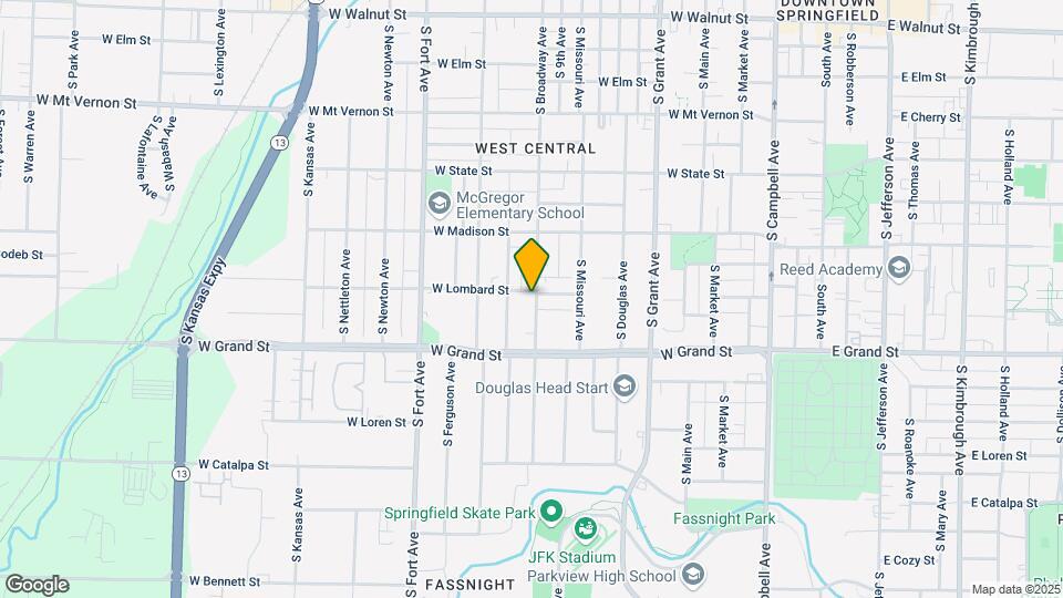 907 S Broadway Ave Map and Location Details