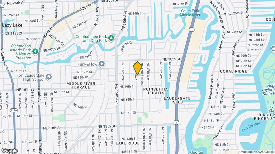 1632 NE 17th Ave Map and Location Details