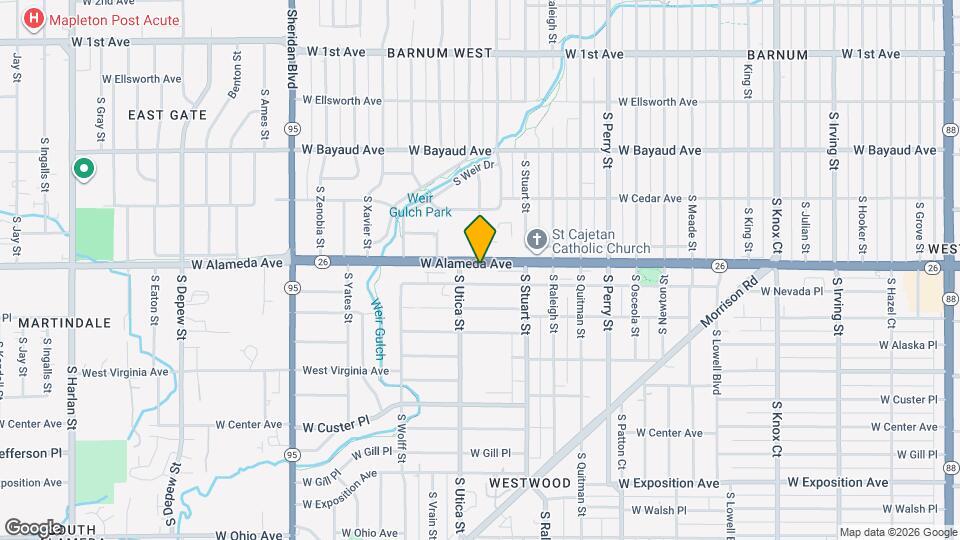 4424 W Alameda Ave Map and Location Details