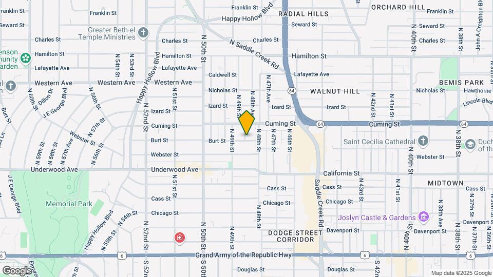 4814 Burt St Map and Location Details