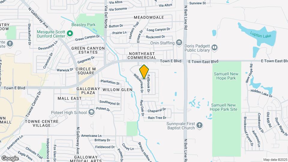 3402 Willowcreek Dr Map and Location Details