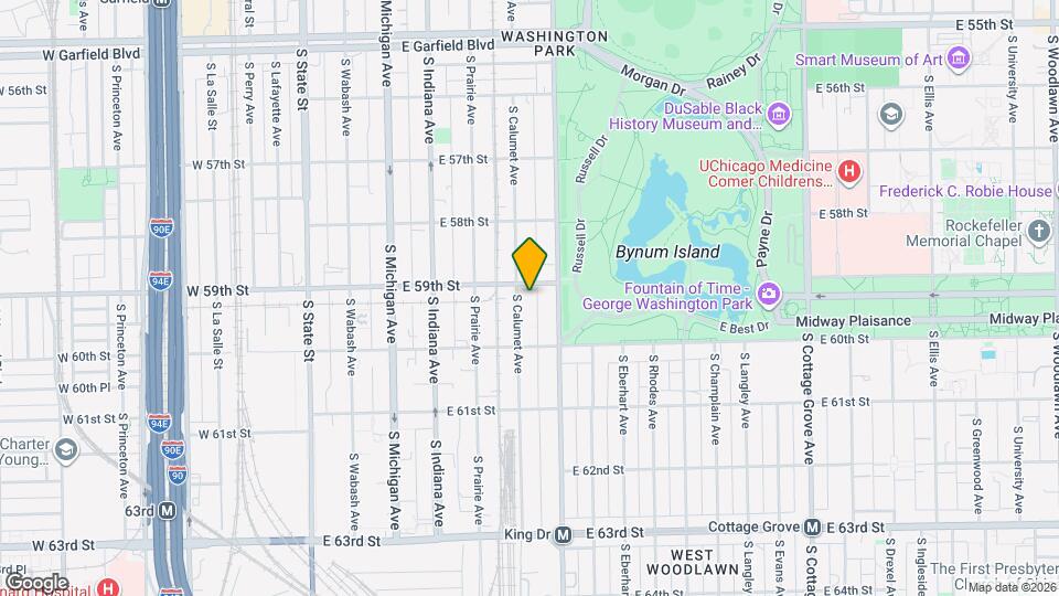 5909 S Calumet Ave, Unit Unit 2 Map and Location Details