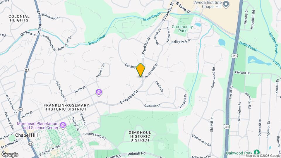 903 E Franklin St Map and Location Details