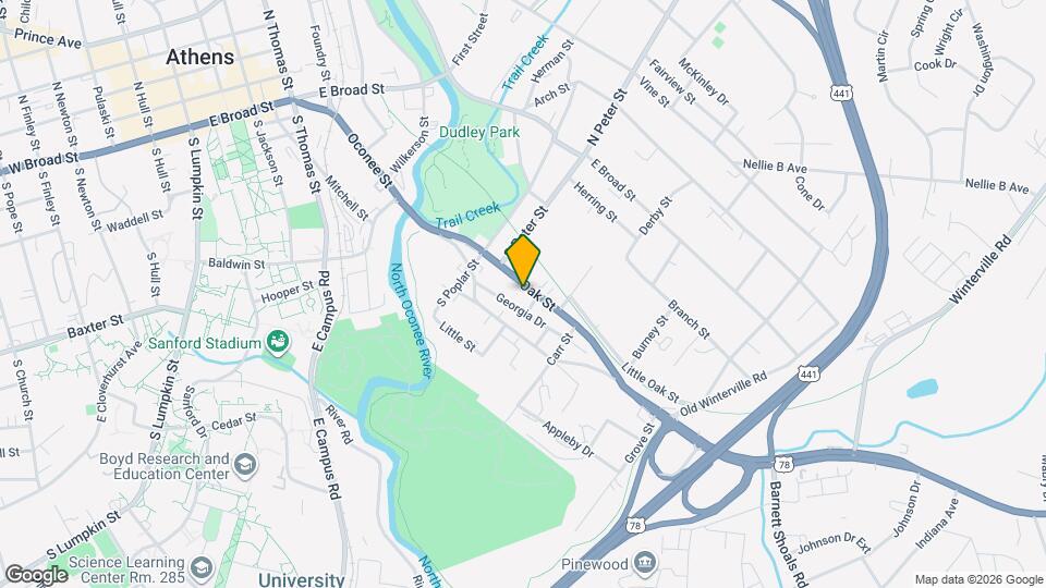 360 Oak St, Unit B Map and Location Details