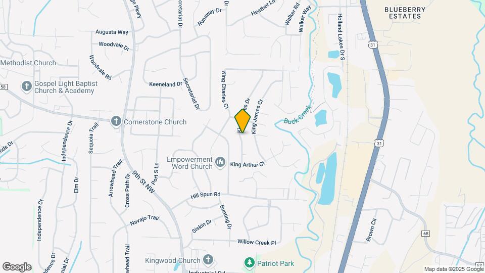 1588 King James Dr Map and Location Details