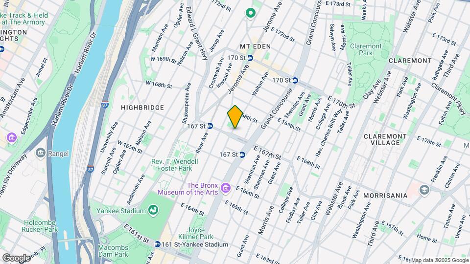 111 E 167th St Mapa y Detalles de la Ubicación