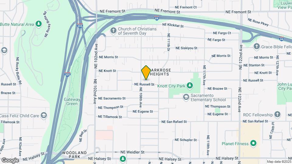 10833 NE Russell St Map and Location Details