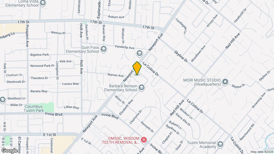 12628 Newport Ave Mapa y Detalles de la Ubicación