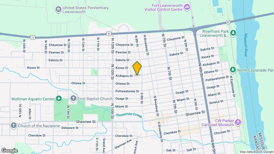 813 Kickapoo St Map and Location Details